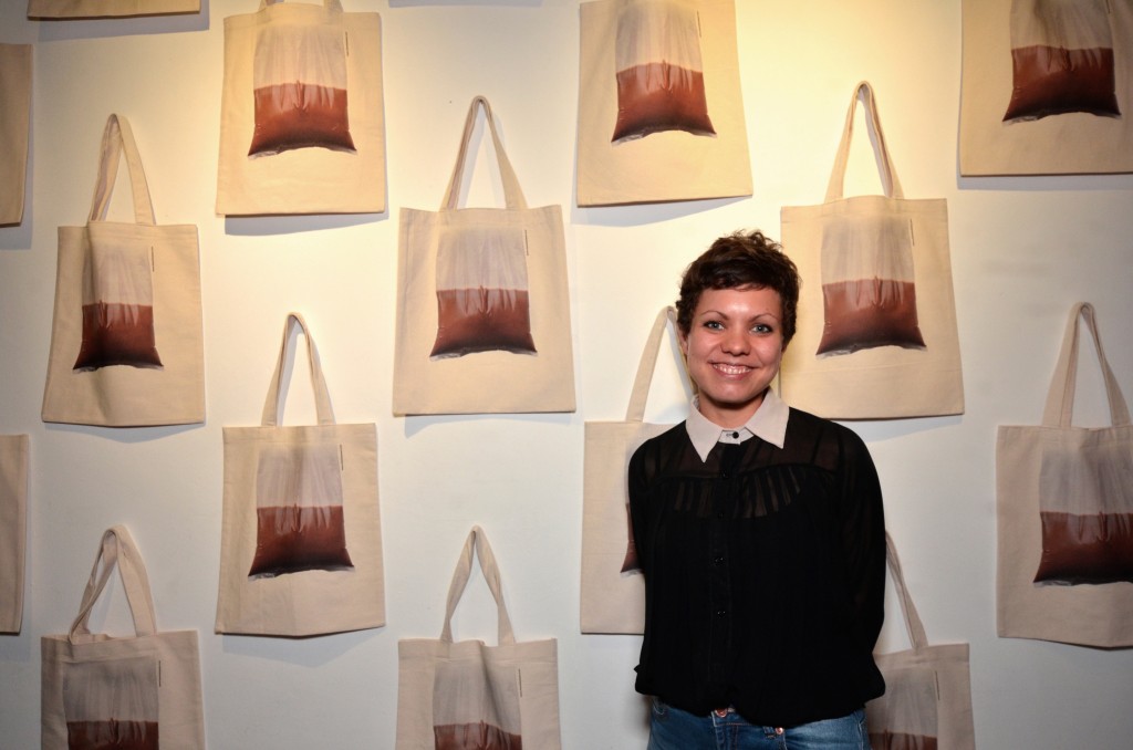 TEH TARIK TOTE: Designer Karin Aue pays homage to the ubiquitous kopi bag with her tote.