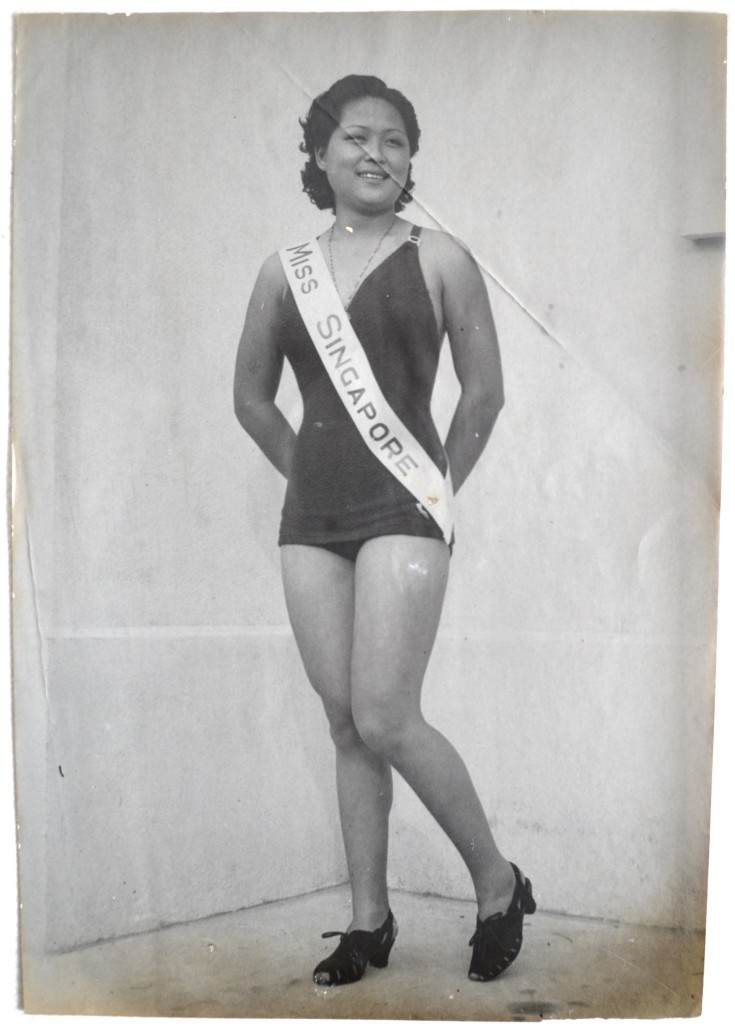 Tai Ma posing proudly with her sash, which was unfortunately burned during the Japanese Occupation.