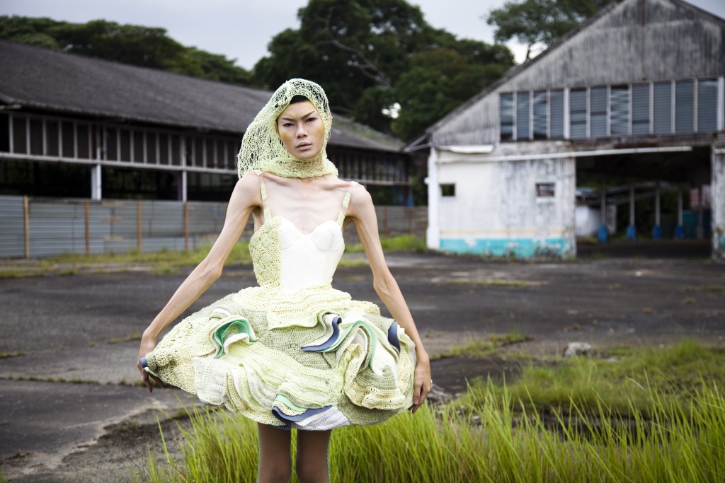 Unfortunately, this dress met its end at a dumpster. From Kelly's FYP collection titled 'Mortal Invasion'. 