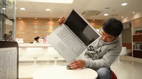 How about balancing a laptop and an iPhone on its edges?