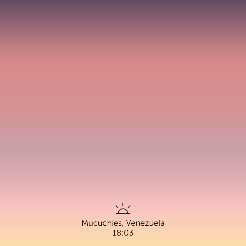 Mucuchies, Venezuela. 6.03pm