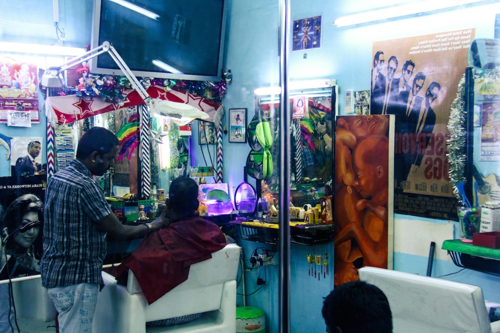 INTERIOR DECORATION: This ain't no highfaluting boy-joint, this is a proper barber joint for real men.